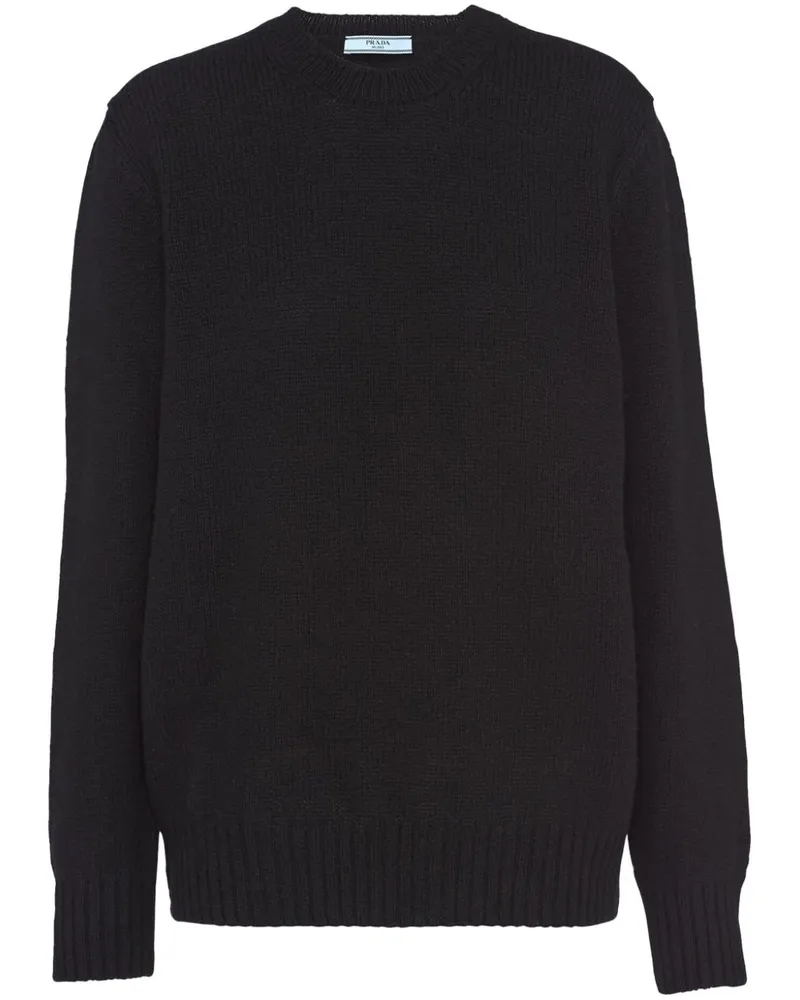 Prada Pullover mit Triangel-Logo - Schwarz Schwarz