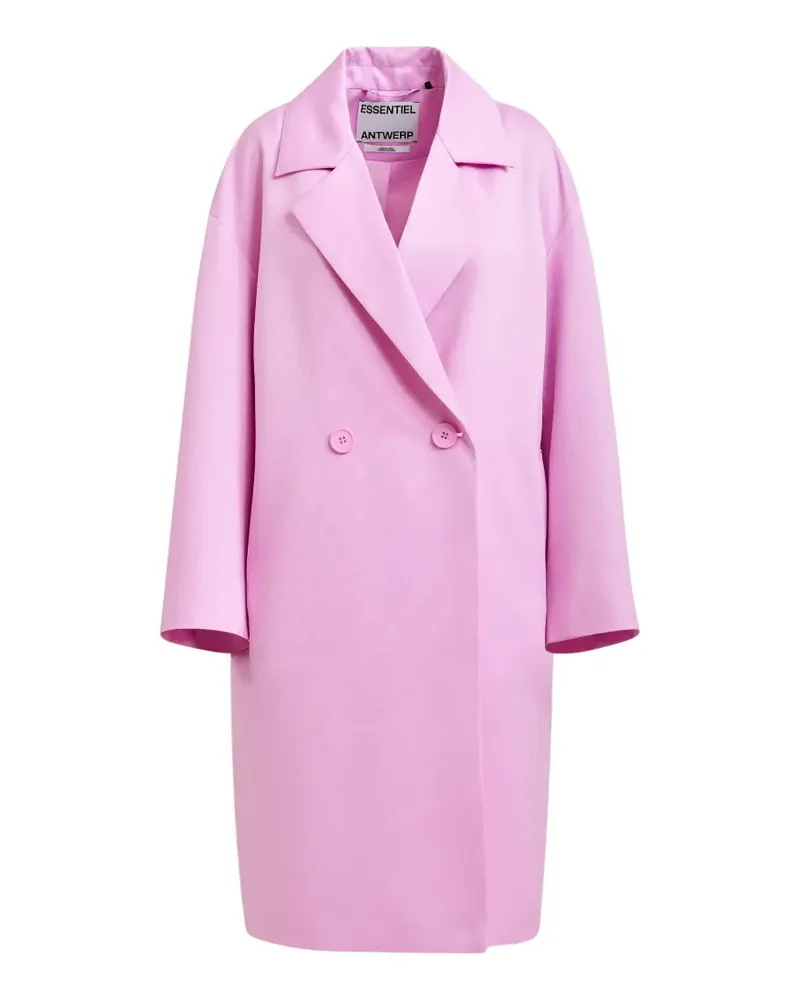 Essentiel notched-lapel double-breasted coat - Rosa Rosa