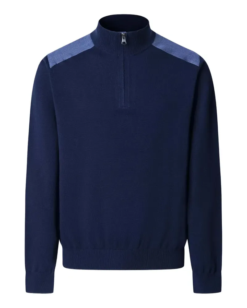 Hackett Pullover mit Viertelreißverschluss - Blau Blau