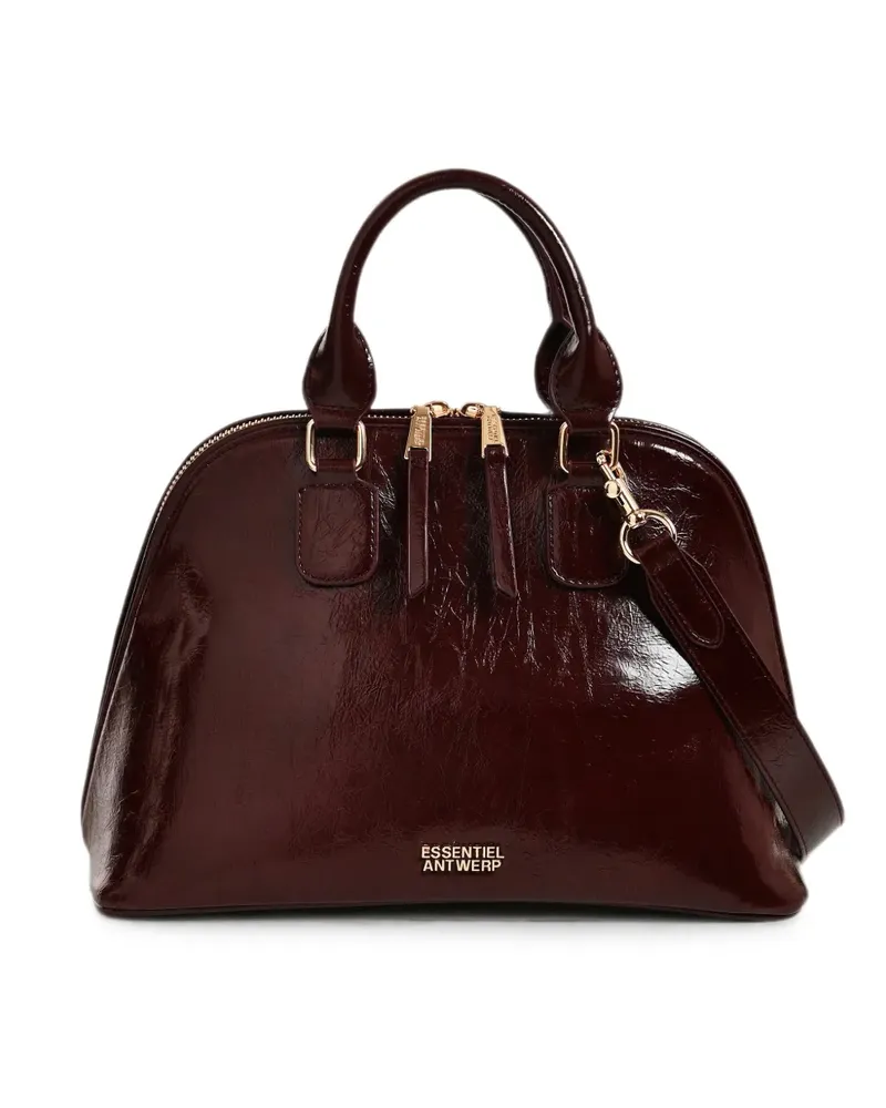 Essentiel Karla Schultertasche in Lackoptik - Rot Rot