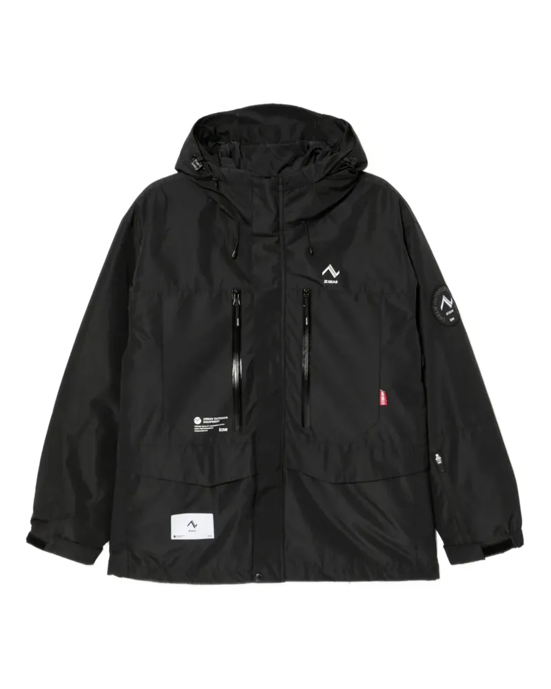 Izzue Jacke mit Logo-Stickerei - Schwarz Schwarz