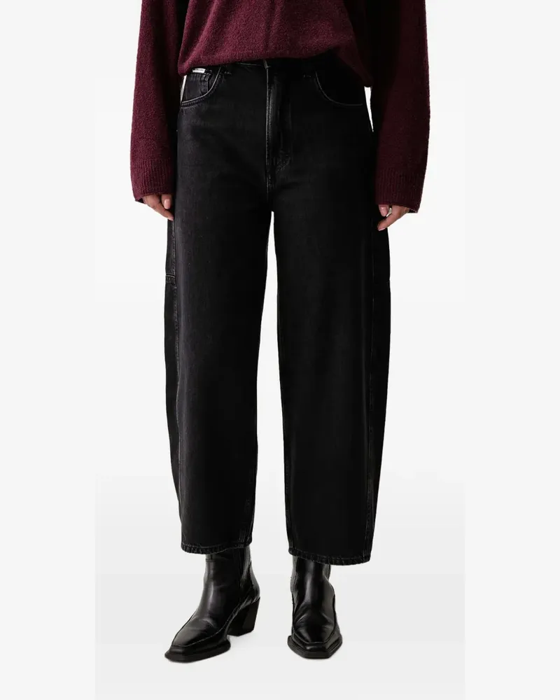 Marc O'Polo Enni ausgewaschene Barrel-Leg-Jeans - Schwarz Schwarz