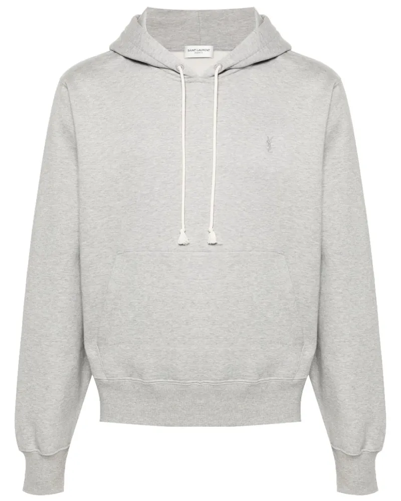 Saint Laurent Hoodie mit Cassandre-Stickerei - Grau Grau