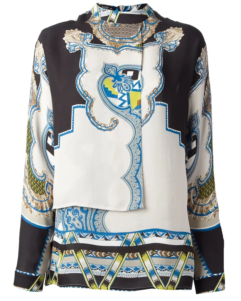 Etro mixed print blouse - Nude Nude