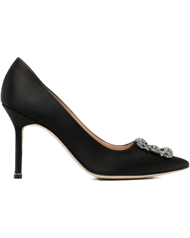Manolo Blahnik jewel-embellished heeled pumps - Schwarz Schwarz