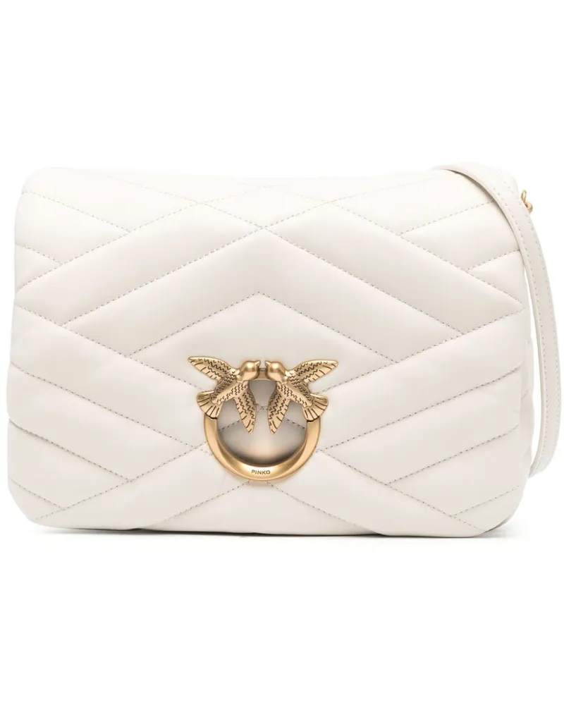 Pinko Classic Love Puff Schultertasche - Weiß Weiß