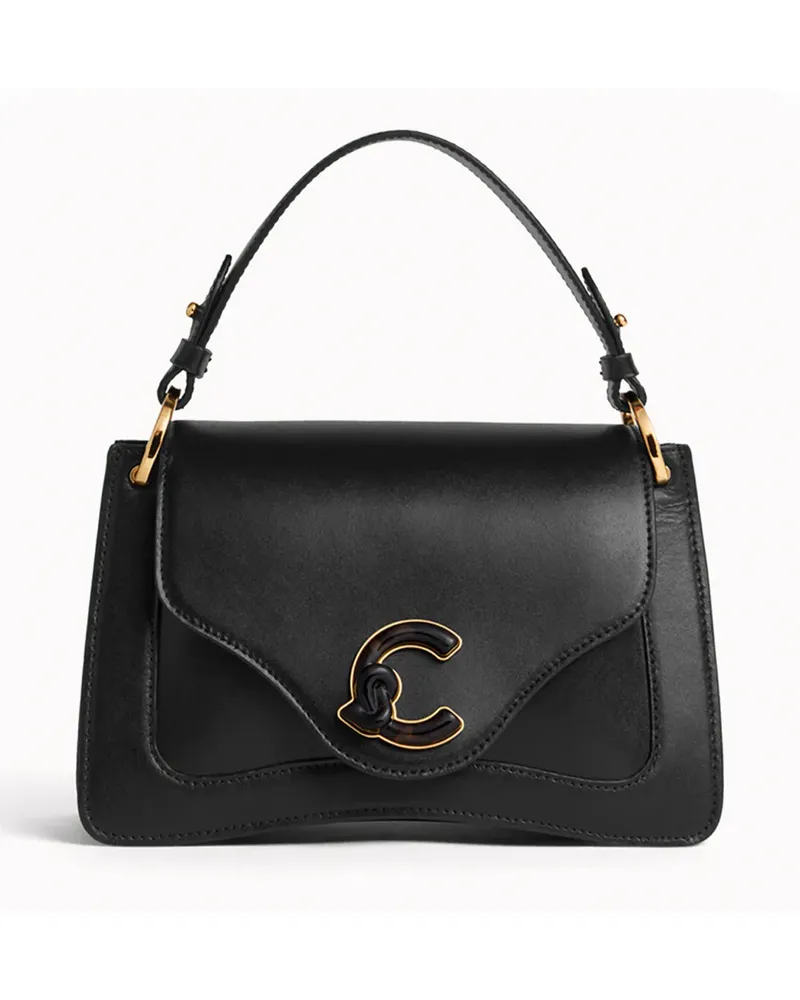 Coccinelle Kleine C-Me Umhängetasche mit Logo-Applikation - Schwarz Schwarz