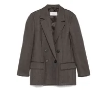 Blazer mit Fischgrätenmuster - Braun