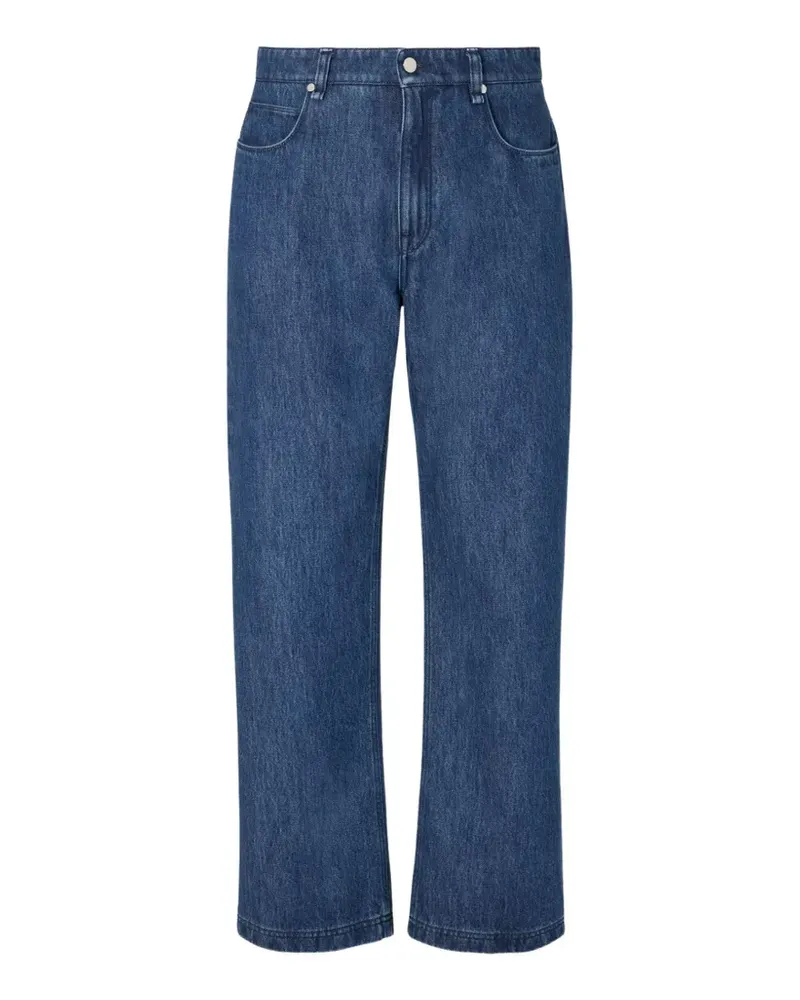 Fendi leather-patch jeans - Blau Blau