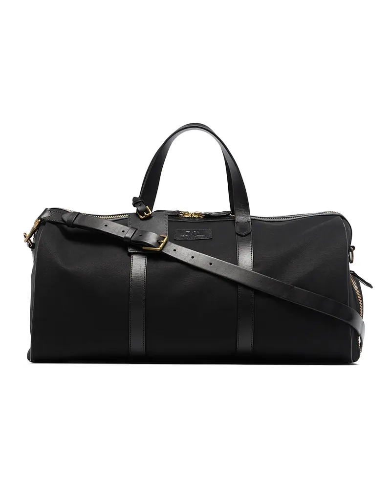 Ralph Lauren Canvas-Reisetasche mit Logo-Patch - Schwarz Schwarz