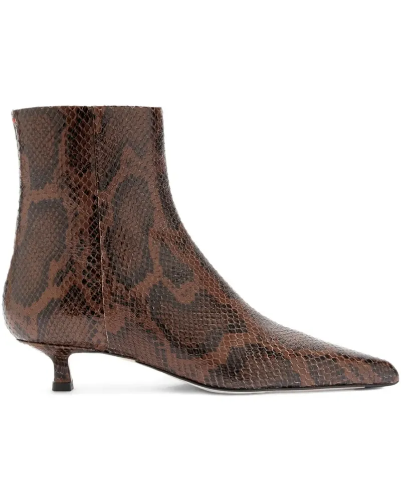 aeyde Sofie Stiefeletten mit spitzer Kappe 35mm - Braun Braun