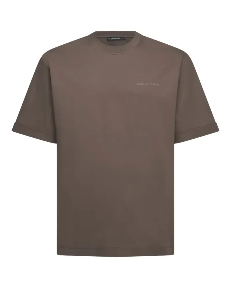Karl Lagerfeld T-Shirt mit Logo-Detail - Braun Braun
