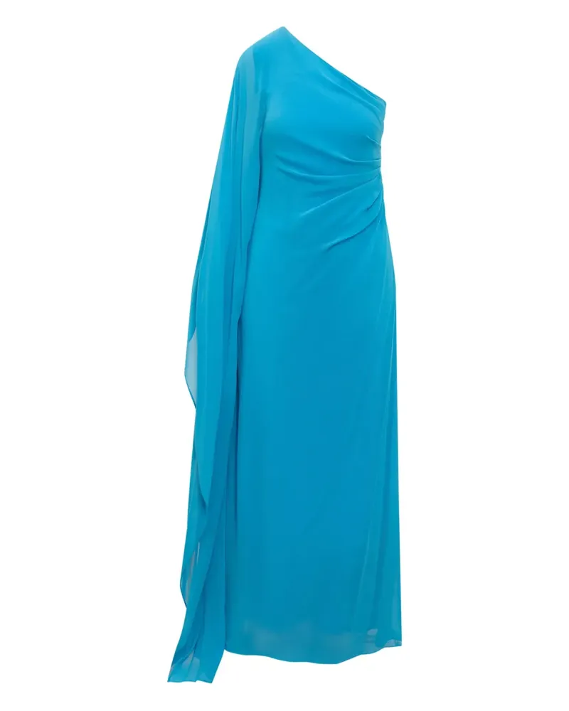 Max Mara Drapiertes Abendkleid - Blau Blau