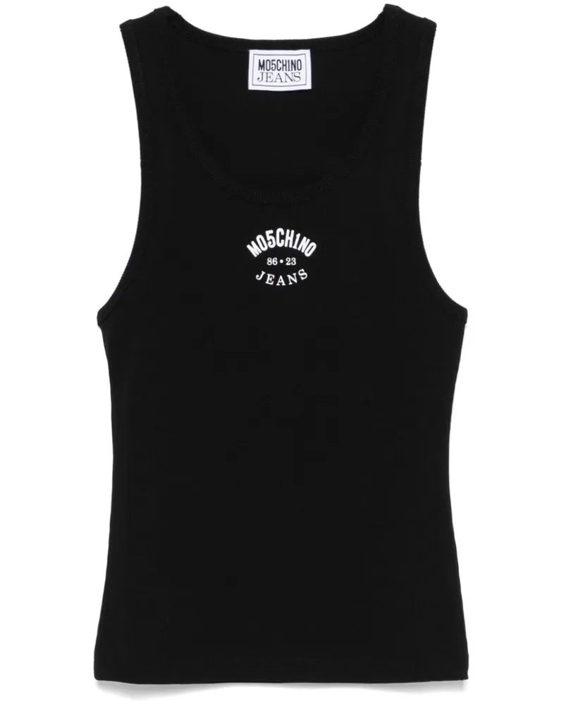 Moschino Tanktop mit Logo-Print - Schwarz Schwarz