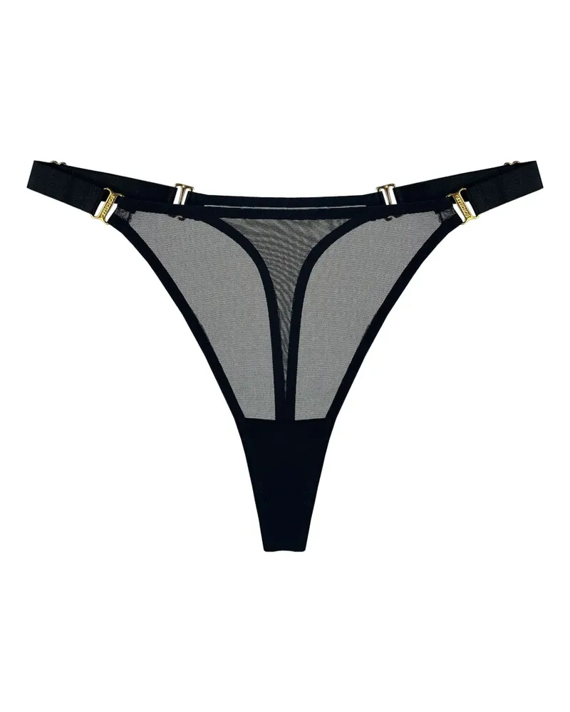 Bordelle Signature Mesh-Tanga - Schwarz Schwarz