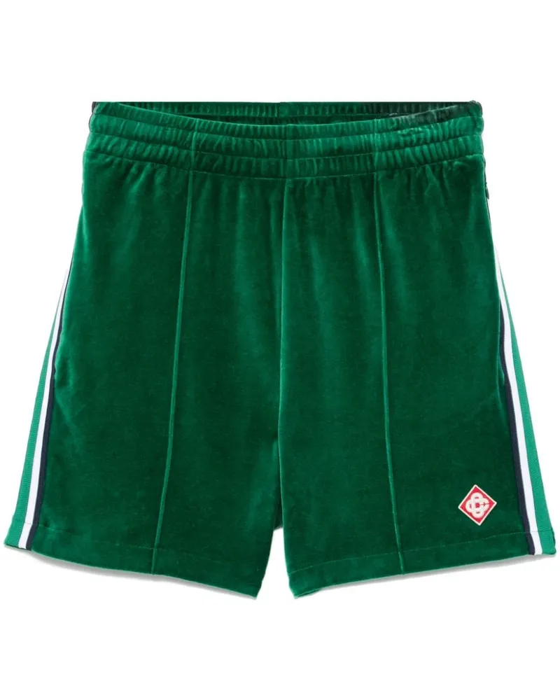 Casablanca Paris Velour Laurel Shorts - Grün Grün