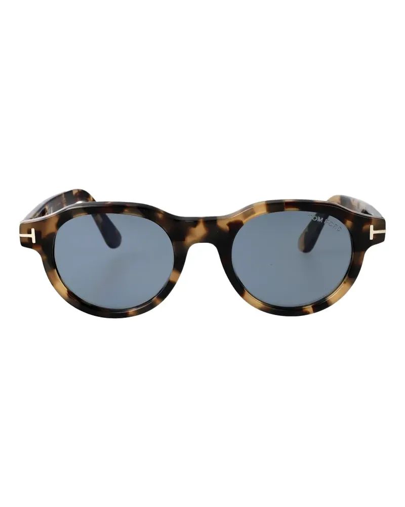 Tom Ford Nika-02 Sonnenbrille mit rundem Gestell - Braun Braun