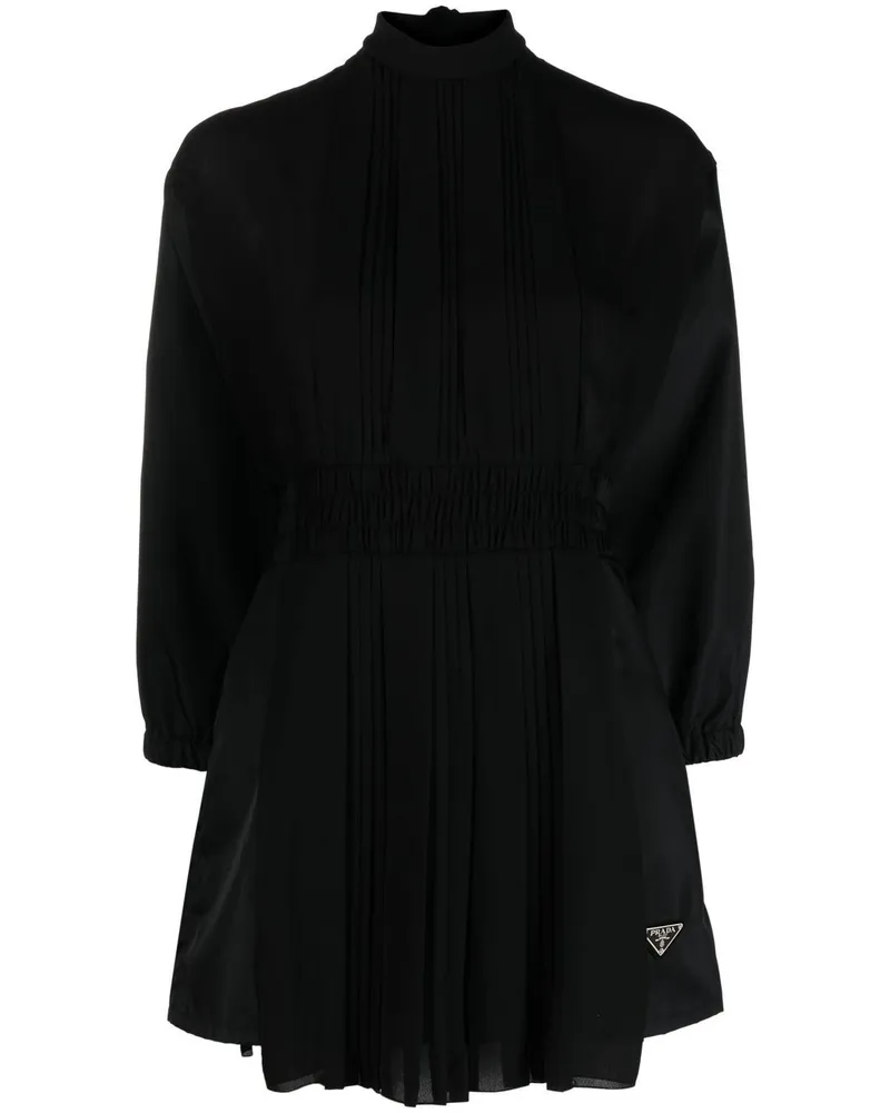 Prada Playsuit mit Stehkragen - Schwarz Schwarz