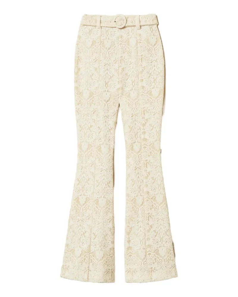 Twin-Set laced flared trousers - Nude Nude