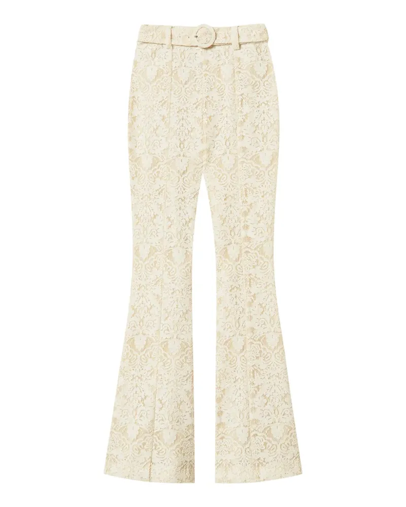 Twin-Set laced flared trousers - Nude Nude