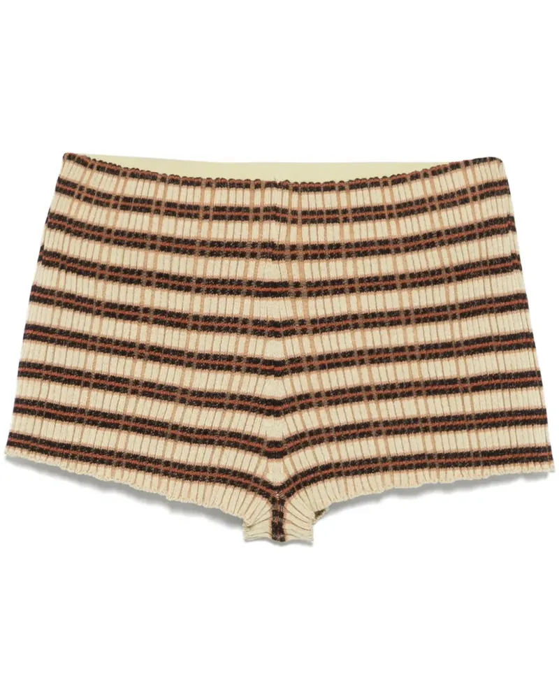 Nanushka Shorts aus geripptem Strick - Grün Grün