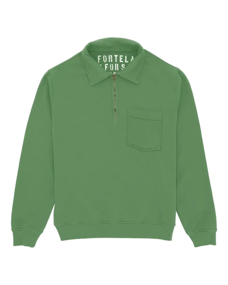 Fortela Yale zip chest-pocket sweatshirt - Grün Grün