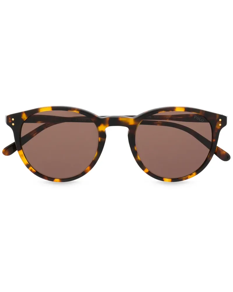 Ralph Lauren Runde Sonnenbrille in Schildpattoptik - Braun Braun