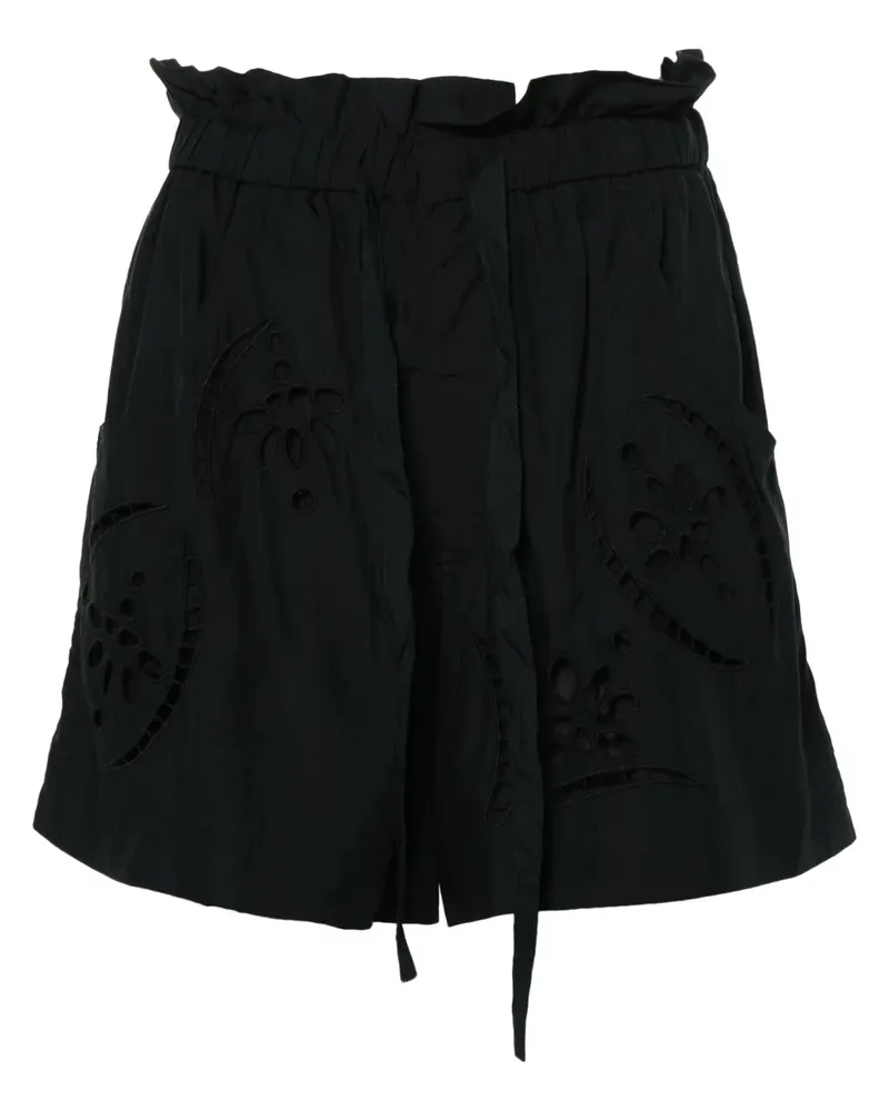 Isabel Marant Hidea Shorts mit Lochstickerei - Schwarz Schwarz