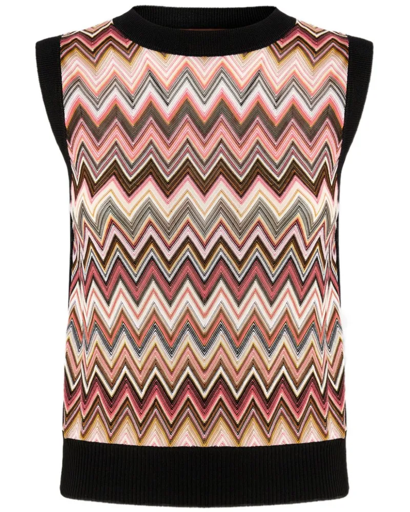Missoni Tanktop mit Zickzackmuster - Schwarz Schwarz
