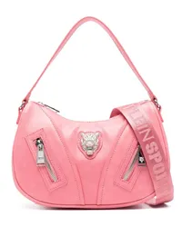 Philipp Plein Schultertasche mit Tigerkopf Rosa