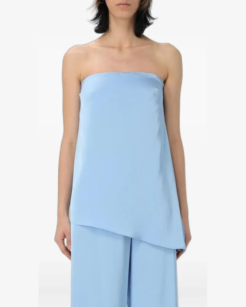 Hanita asymmetric strapless top - Blau Blau