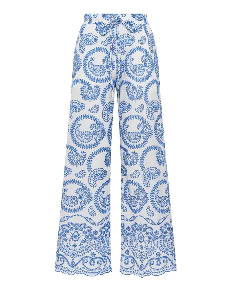 Maliparmi embroidered paisley trousers - Weiß Weiß