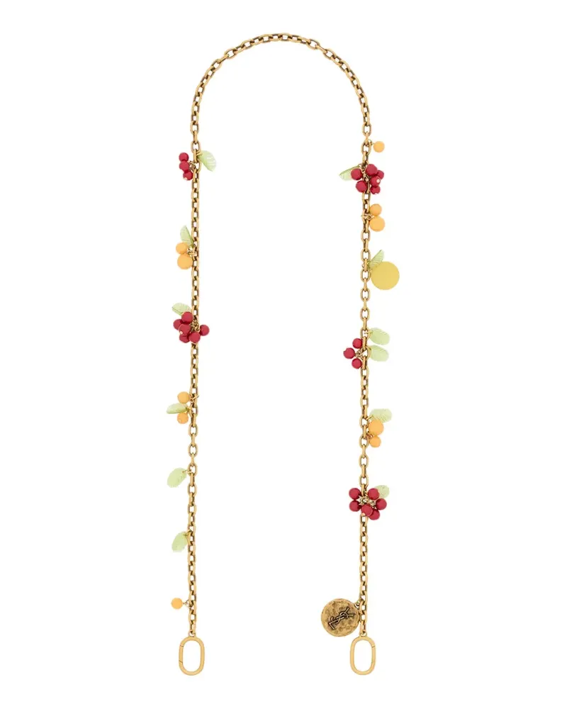 Saint Laurent embellished chains - Gold Gold