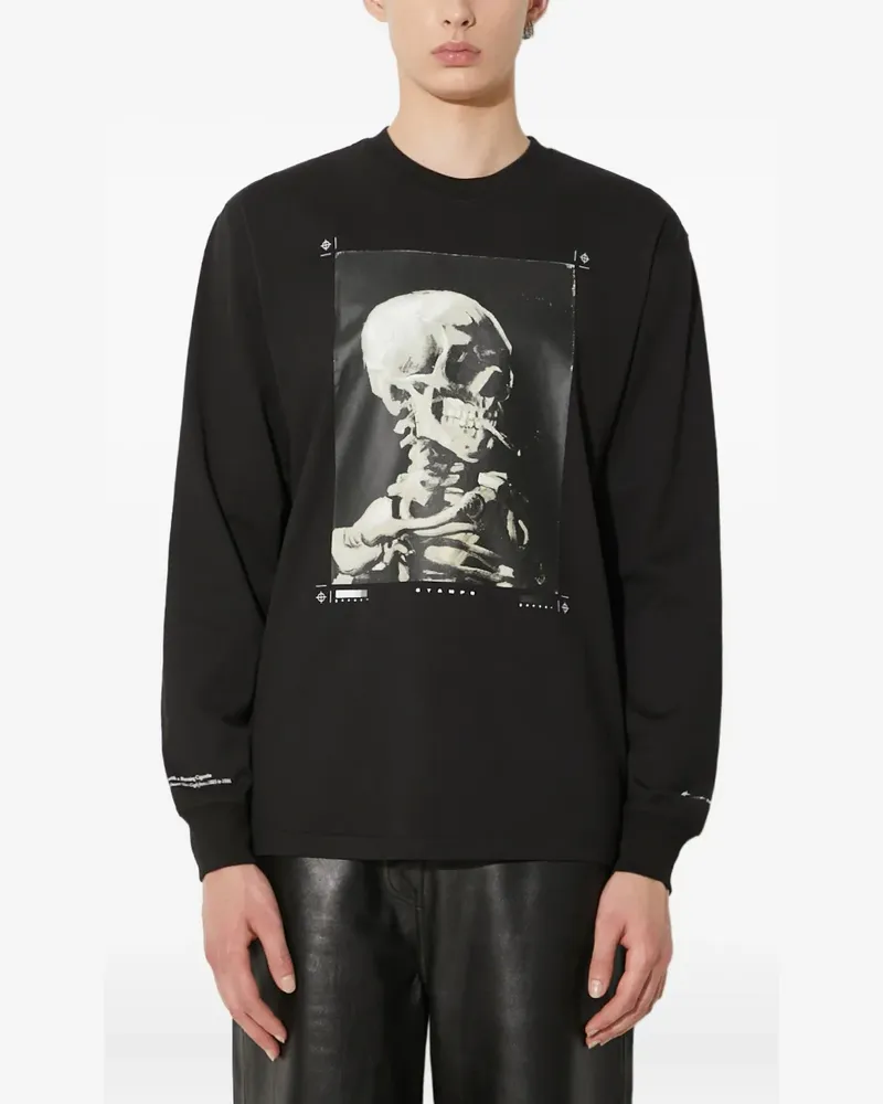 Stampd Langarmshirt mit Totenkopf-Print - Schwarz Schwarz