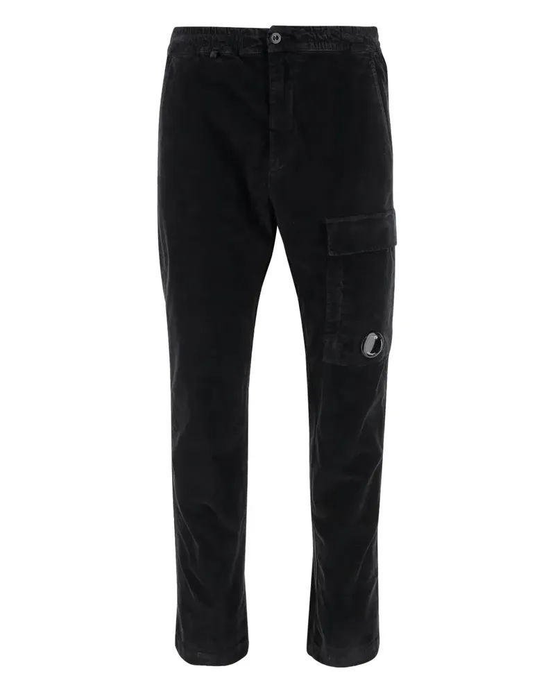C.P. Company Cargohose aus Cord - Schwarz Schwarz