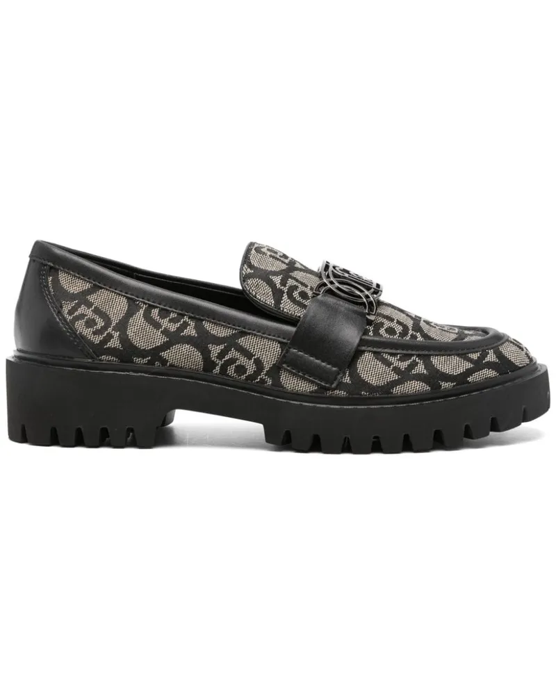 Liu Jo Loafer mit Jacquard-Logo - Schwarz Schwarz