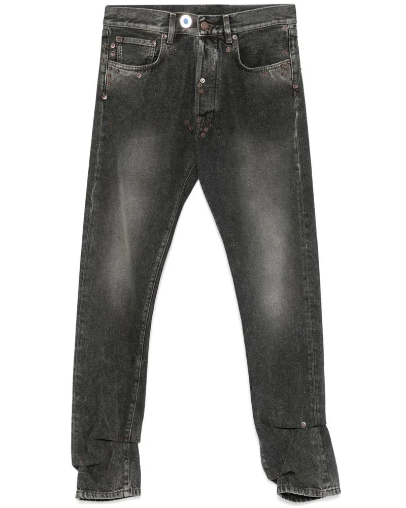 Moschino Jeans mit Nietendetail Grau