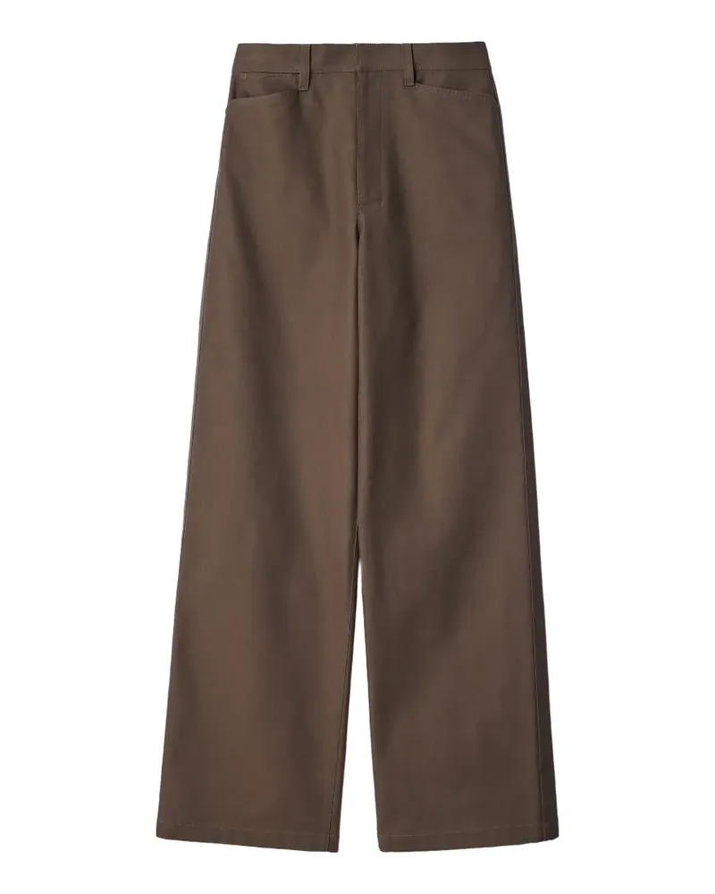 Christophe Lemaire Gerade Hose aus schwerem Baumwolltwill - Braun Braun