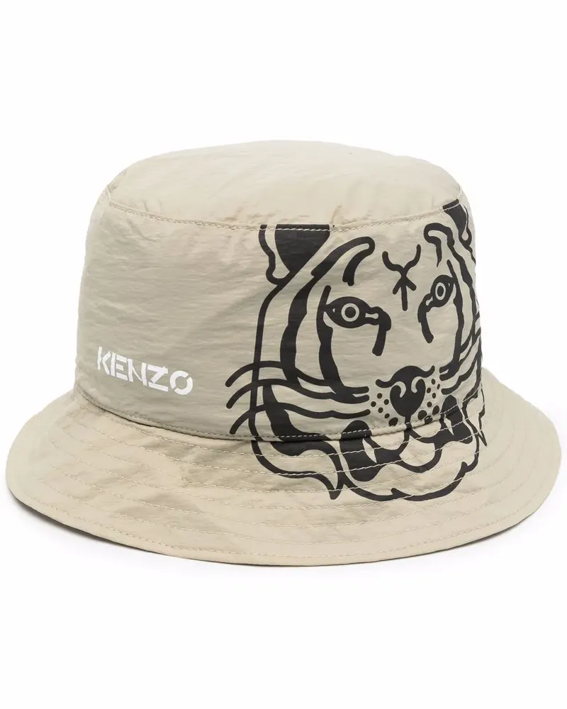 Kenzo Fischerhut mit Tiger-Print - Nude Nude