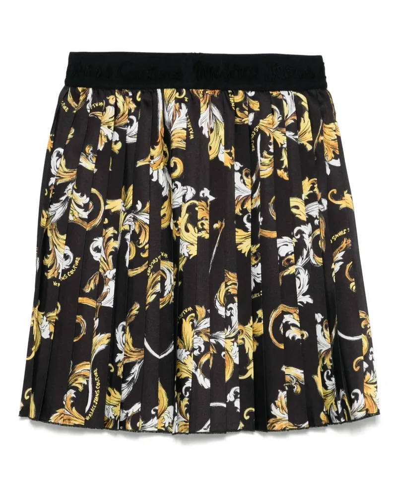 Versace Jeans Minirock aus Seide - Schwarz Schwarz