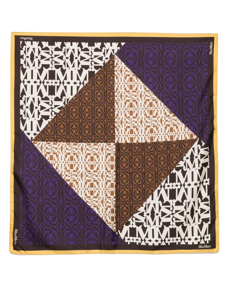 Max Mara Schal mit Print - Braun Braun