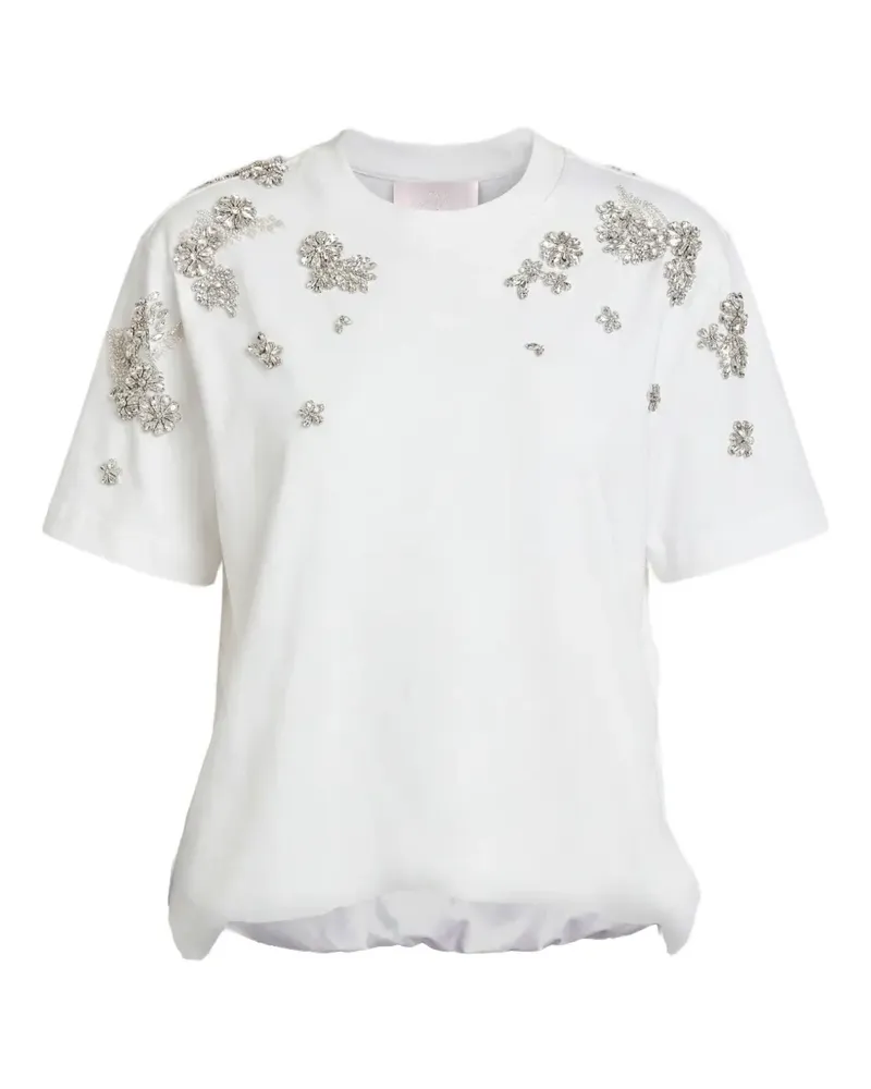 Cinq à Sept Ivy Crystal Davini T-Shirt - Weiß Weiß