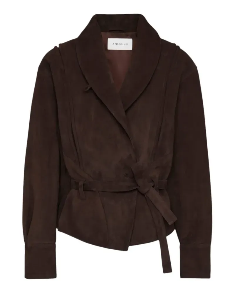 ARMARIUM Astrid Wildlederjacke mit Gürtel - Braun Braun