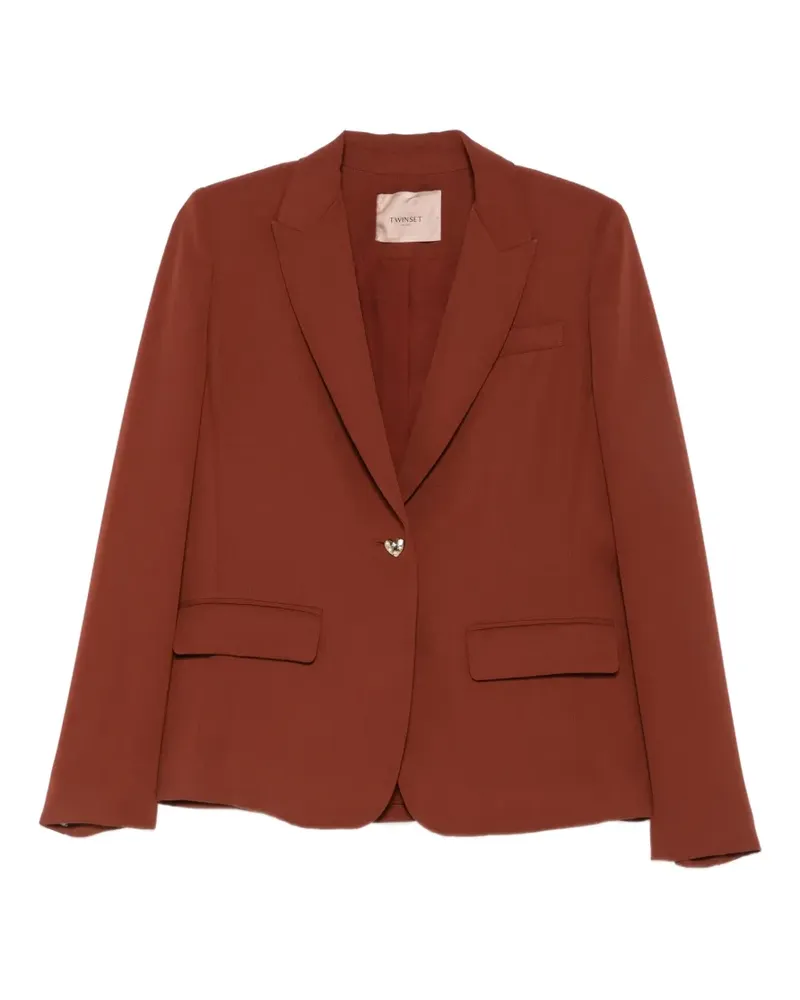 Twin-Set Blazer mit Herzknöpfen - Braun Braun