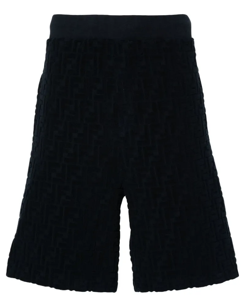 Fendi Frottee-Bermudas mit FF - Blau Blau