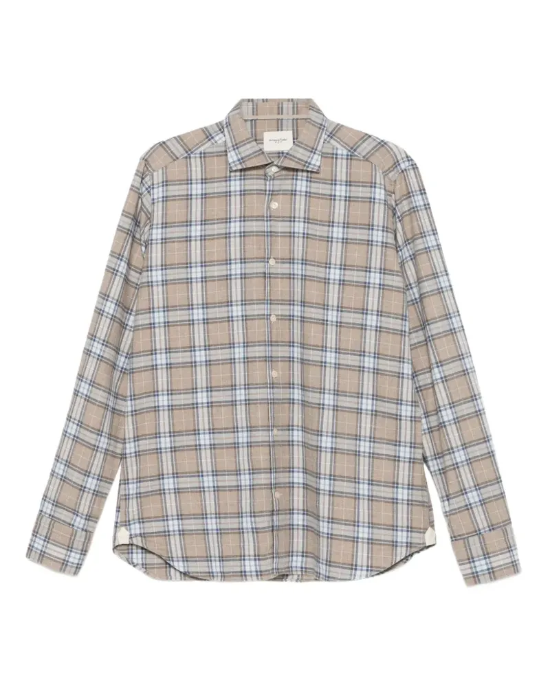 Tintoria Mattei 954 check-print shirt - Nude Nude