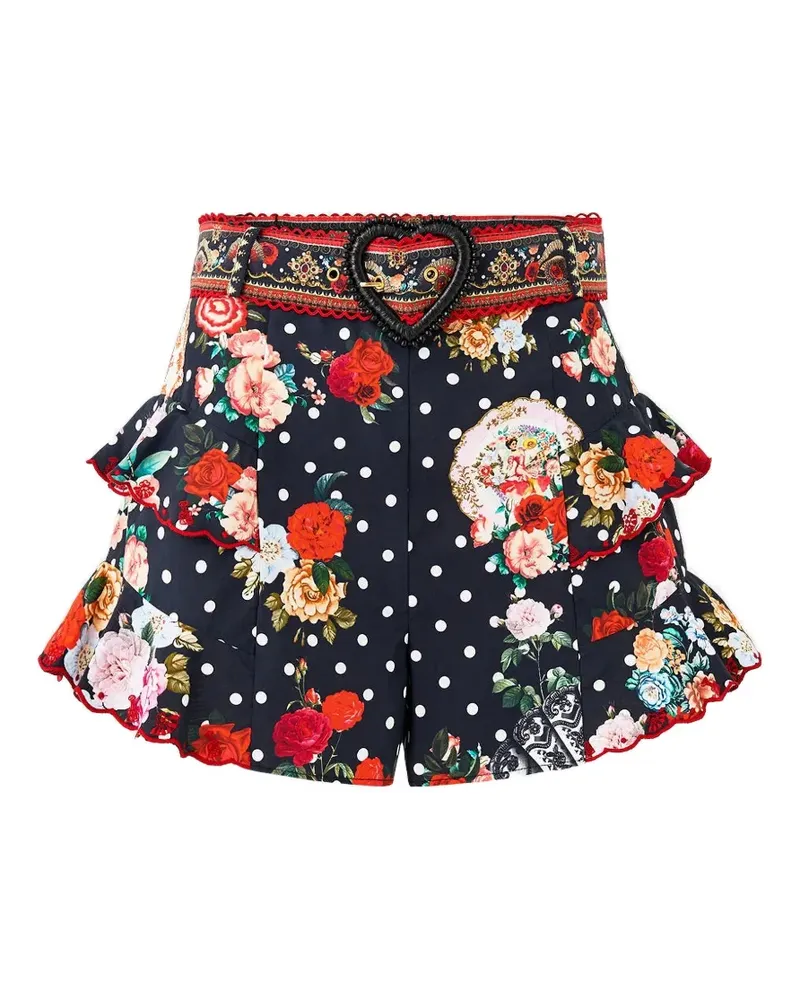 Camilla Daughters of Duende frilled shorts - Schwarz Schwarz