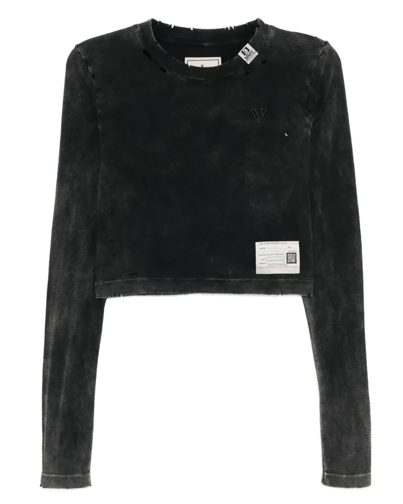 MIHARAYASUHIRO T-Shirt mit Logo-Stickerei - Schwarz Schwarz