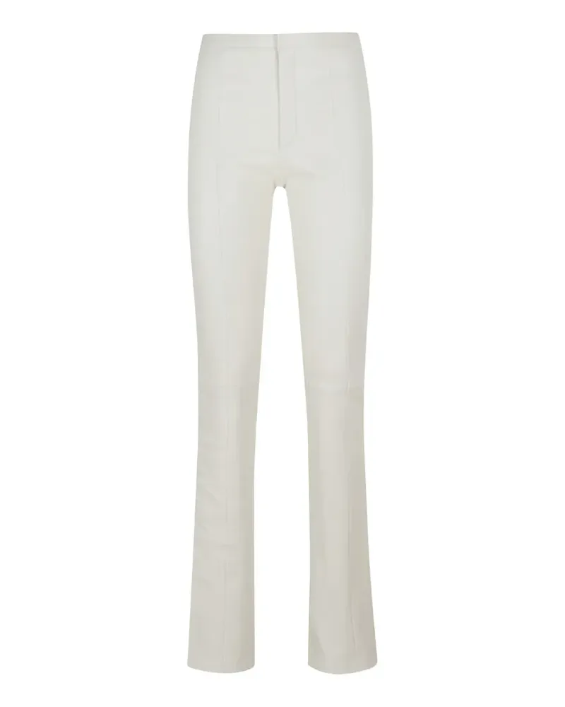 Stouls lambskin panelled straight trousers - Weiß Weiß
