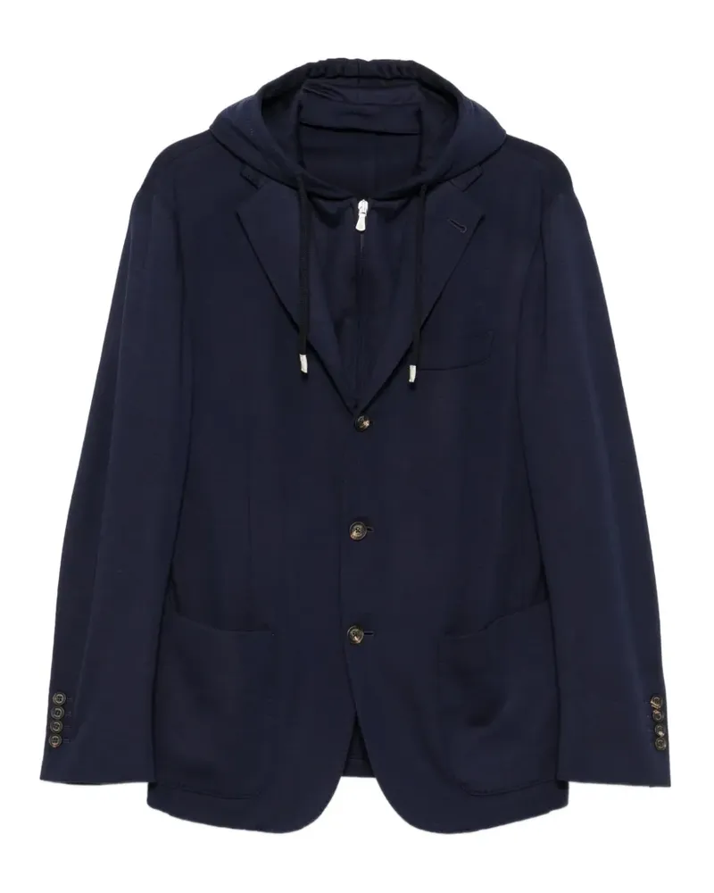 Eleventy Klassische Kapuzenjacke - Blau Blau